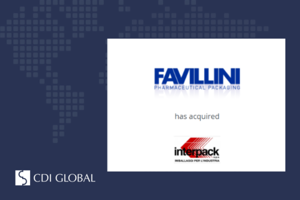 CDI Global Advised Favillini Pharmaceutical Packaging Group S.p.A. (Favillini) in acquisition of Interpack S.p.A