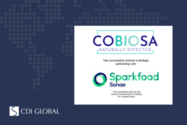 CDI Global Iberia a conseillé le partenariat stratégique entre Cobiosa et Sparkfood