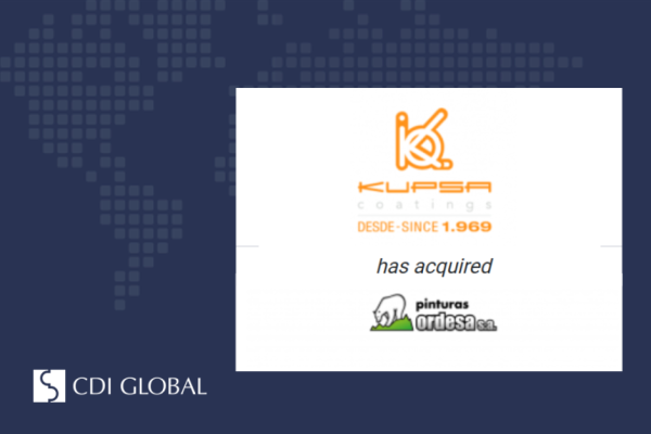 CDI Global Iberia assiste Kupsa Coatings nell’acquisizione di Pinturas Ordesa S.A.