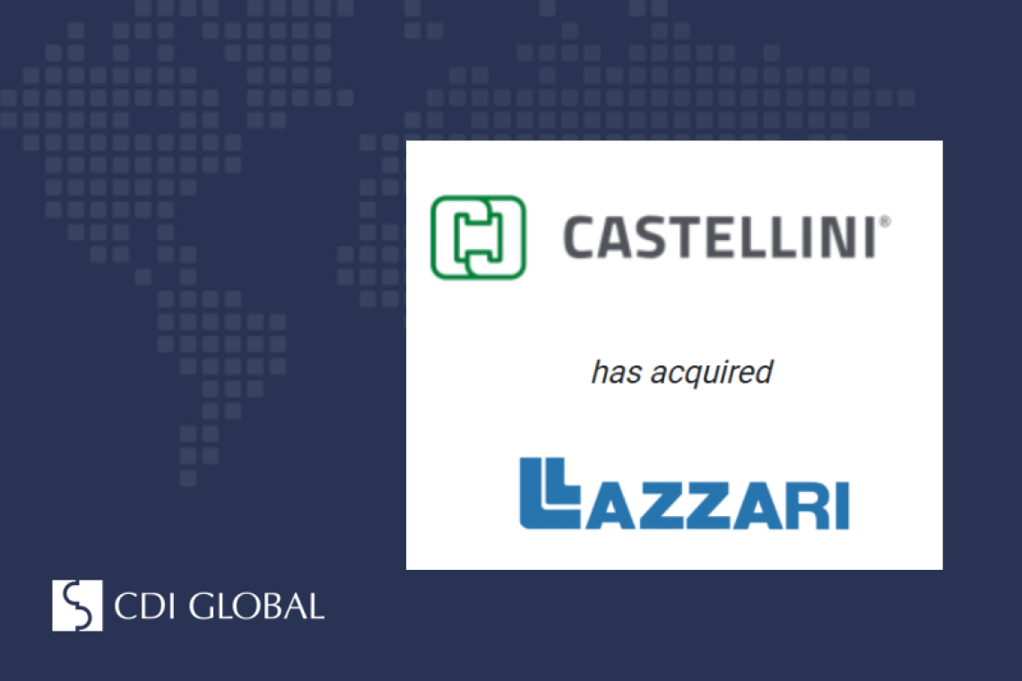  Castellini S.p.A. – Benefit Corporation has acquired a majority stake in Lazzari Officine Meccaniche